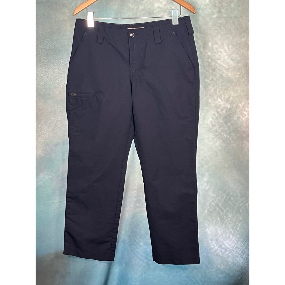 5.11 Tactical Fast-Tac Urban Pants Womens 10 Regular‎ Navy Blue Ripstop 64426
